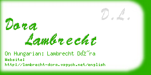 dora lambrecht business card